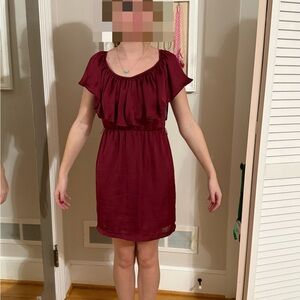 B Darlin Burgundy Mini Dress